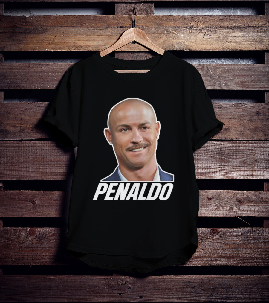 Bruhtees Penaldo Head Bald Mustache T-Shirt