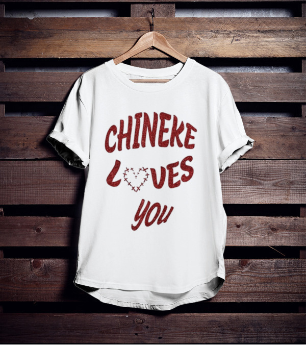 Chineke Loves You Heart Design Christmas T-Shirt