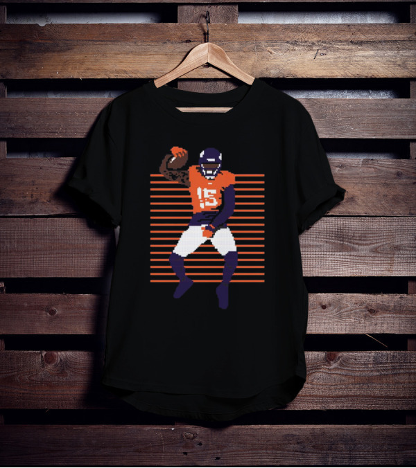 16-BIT Jump Grab Nik Bonitto Denver Broncos NFL Pixel T-Shirt