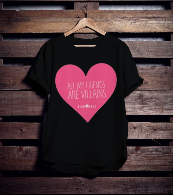 Blumhouse All My Friends Are Villains Valentine’s Heart T-Shirt