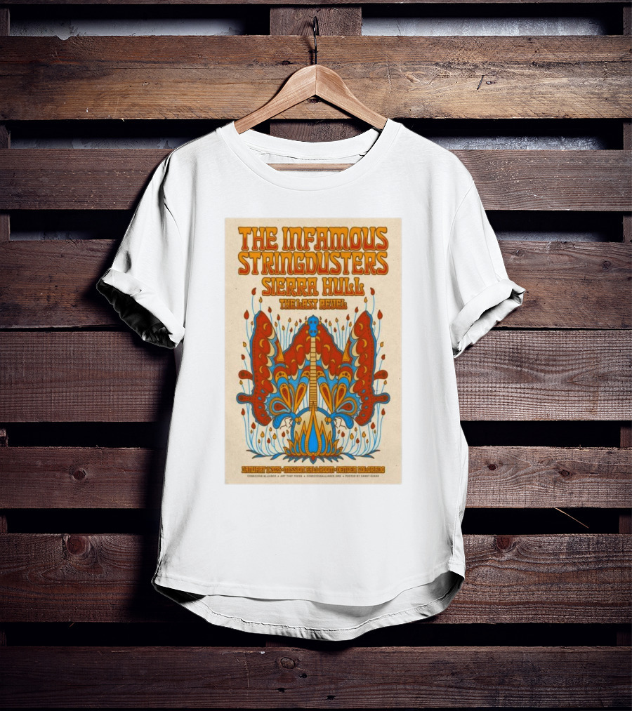 The Infamous Stringdusters And Sierra Hull And The Last Revel Live January 11, 2025 Mission Ballroom Denver CO Vibrant T-Shirt