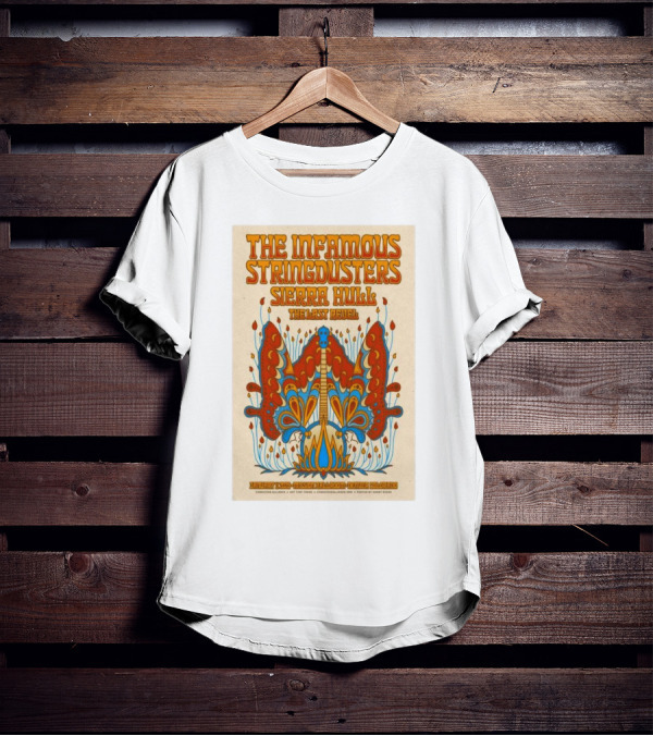 The Infamous Stringdusters And Sierra Hull And The Last Revel Live January 11, 2025 Mission Ballroom Denver CO Vibrant T-Shirt