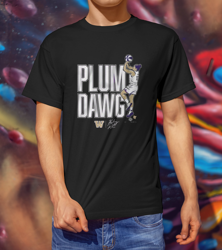 PLUM DAWG Washington Huskies Kelsey Plum Jump Shot T-Shirt