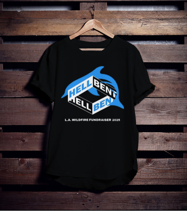 Hellbent L.A. Wildfire Fundraiser 2025 Blue Dolphin T-Shirt