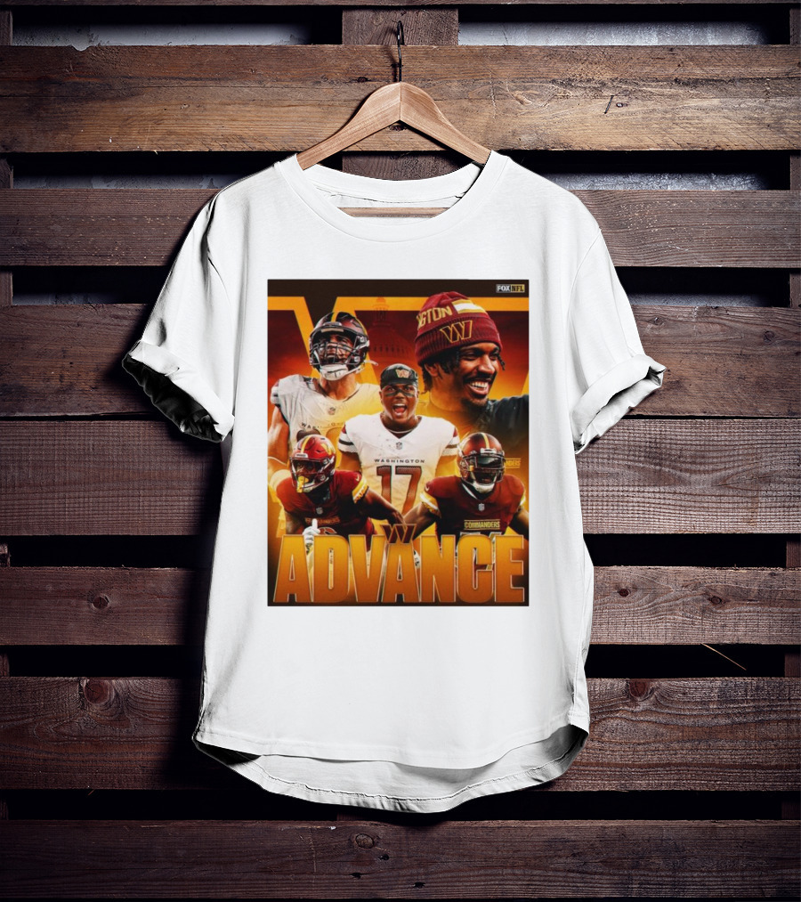 Washington Commanders Advance Sink Buccaneers Playoff Hopes FOX NFL Sports T-Shirt