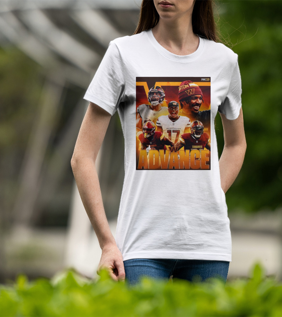 Washington Commanders Advance Sink Buccaneers Playoff Hopes FOX NFL Sports T-Shirt
