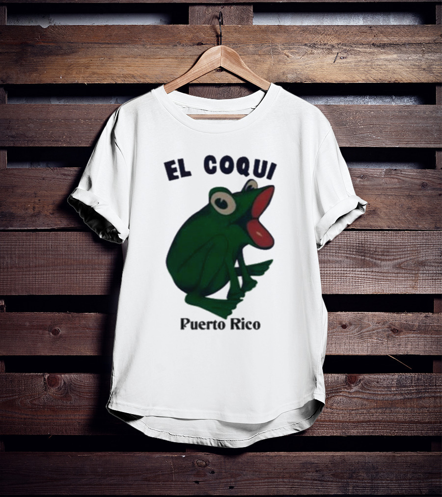 El Coqui Puerto Rico Frog Dios Bunny T-Shirt