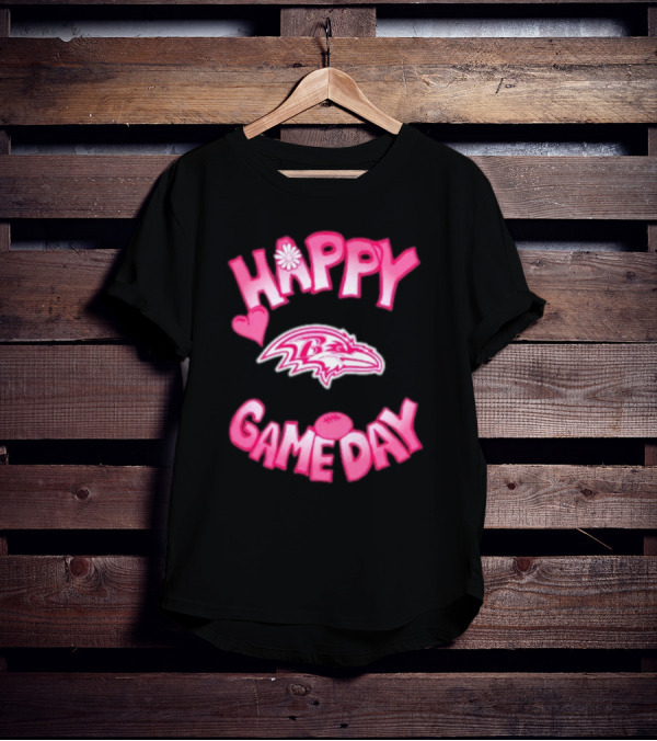 Happy Gameday Baltimore Ravens Valentine's 2025 T-Shirt
