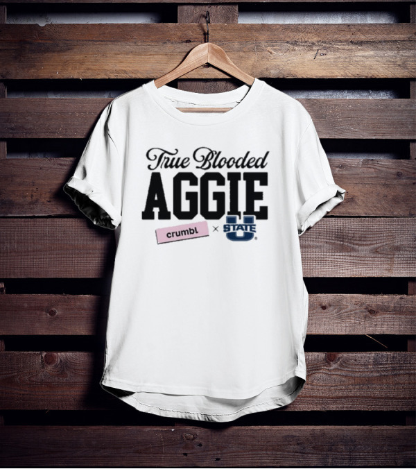 Crumbl X Utah State University True Blooded Aggie T-Shirt