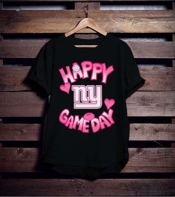NY Giants Valentines Happy Gameday 2025 T-Shirt
