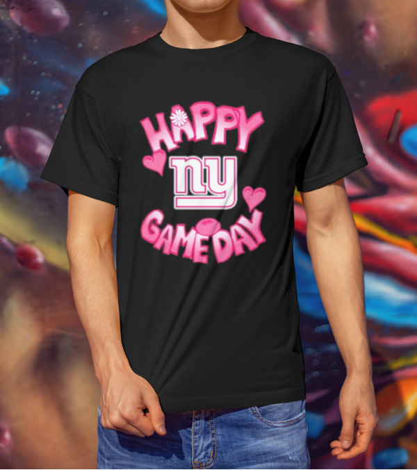 NY Giants Valentines Happy Gameday 2025 T-Shirt