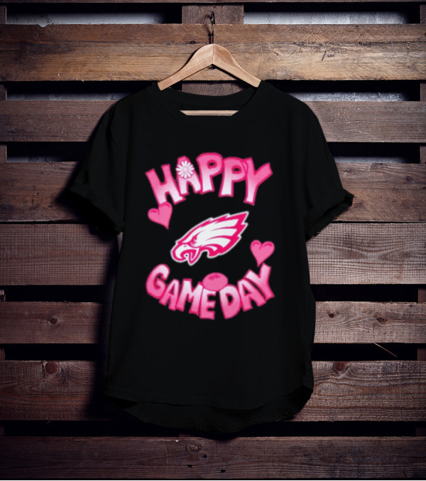 Valentine’s Day Philadelphia Eagles Happy Gameday Love Hearts 2025 T-Shirt