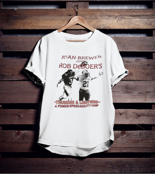 Ryan Brewer And Rob DeBoer Thunder And Lightning Power Speed Agility Camp Gamecocks Football Training T-Shirt