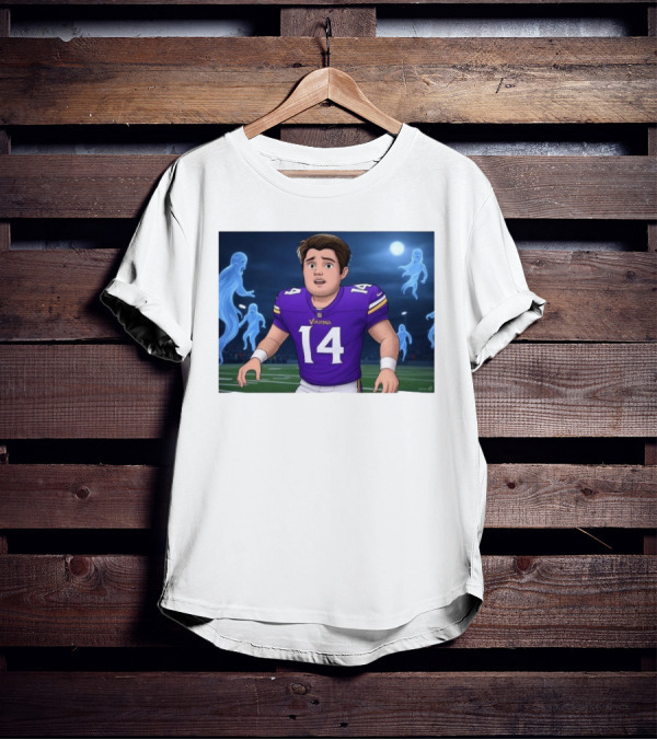 Sam Darnold Haunted By Ghosts In Minnesota Vikings NFL Jersey T-Shirt