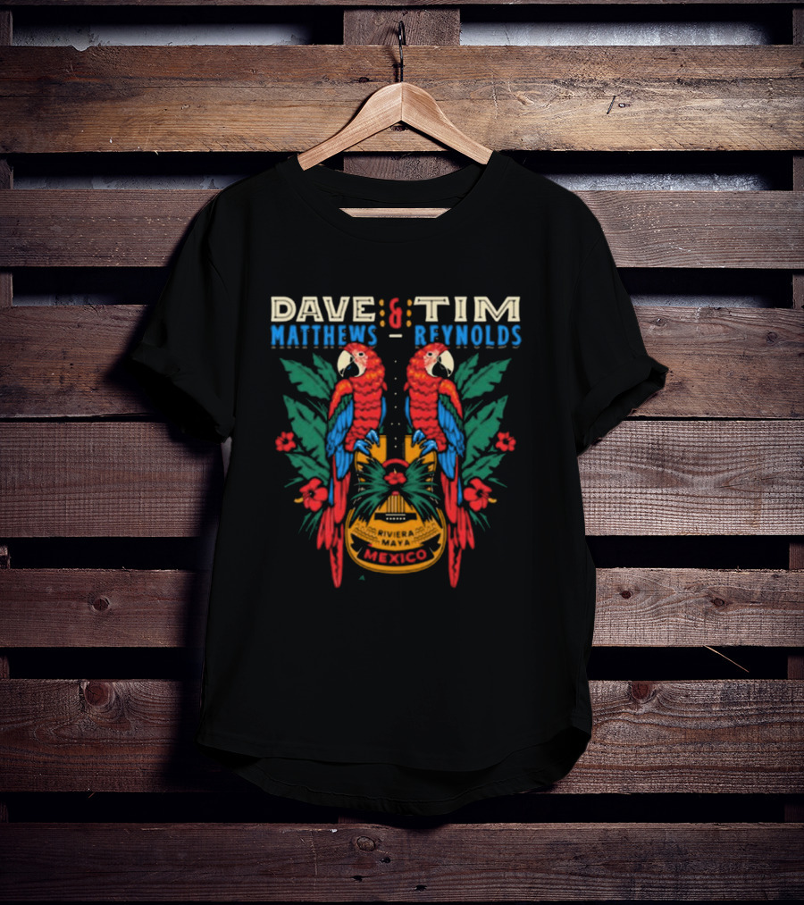 Dave Matthews Tim Reynolds Riviera Maya Mexico Parrot Guitar Jan 23-26 2025 T-Shirt