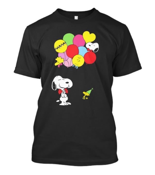 Peanuts Snoopy Woodstock Balloons Birthday T-Shirt Peanuts Snoopy Woodstock Balloons Birthday T-Shirt