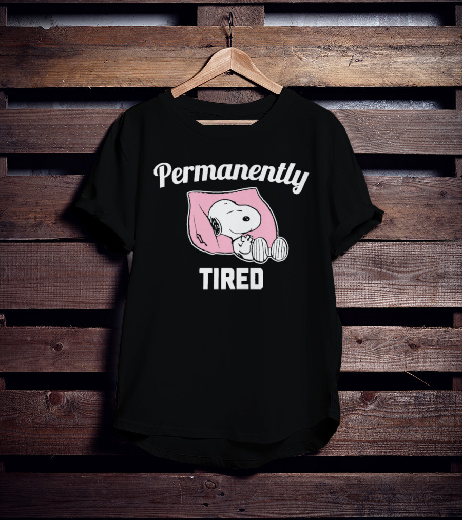 Permanently Tired Sleep Snoopy Peanuts T-Shirt