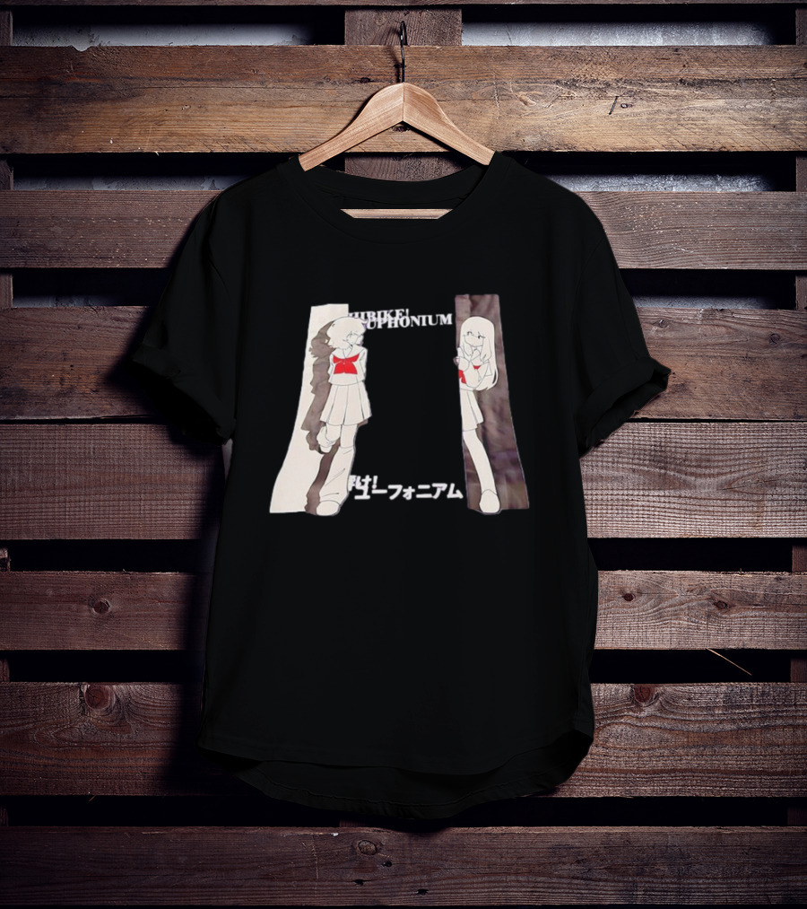 Hibike Euphonium Anime Schoolgirl Character With Japanese Text T-Shirt