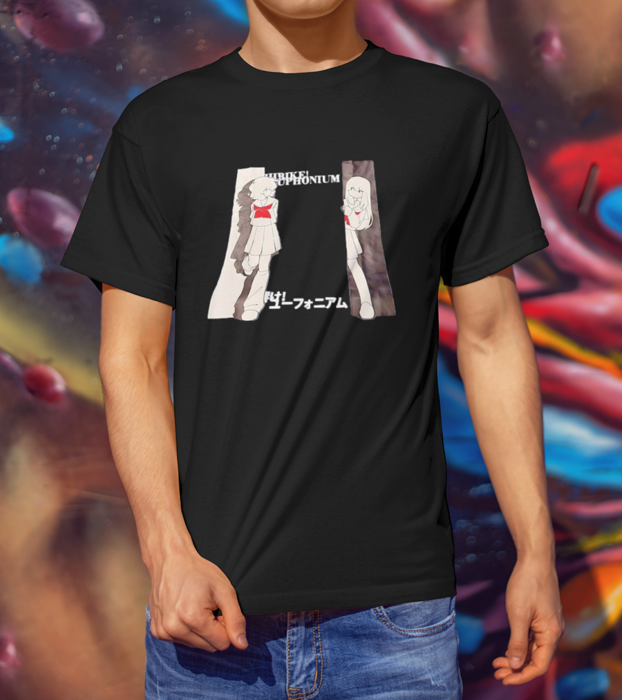 Hibike Euphonium Anime Schoolgirl Character With Japanese Text T-Shirt