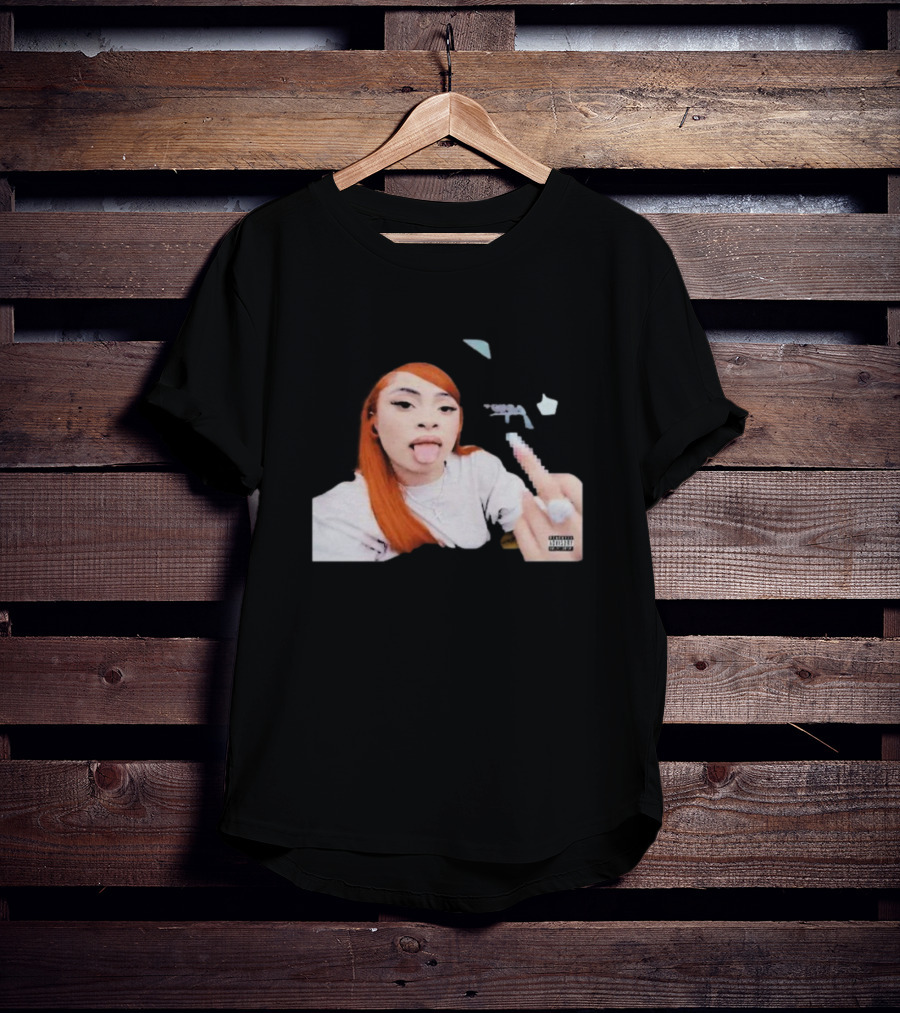 Ice Spice Tongue Out Middle Finger Iconic Gesture T-Shirt