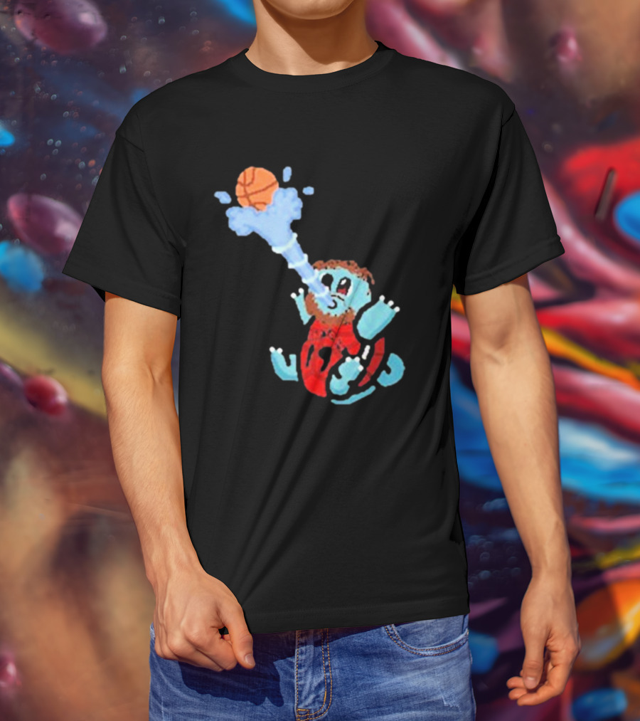 Jakob Poeltl Squirtle Toronto Raptors Basketball Fusion T-Shirt