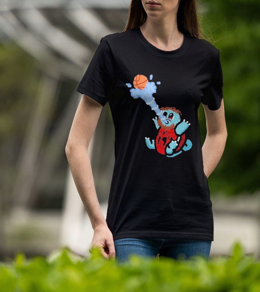 Jakob Poeltl Squirtle Toronto Raptors Basketball Fusion T-Shirt