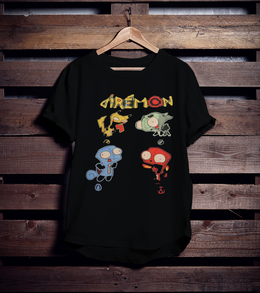 Giremon Invader Zim Characters With Colorful Transformations T-Shirt