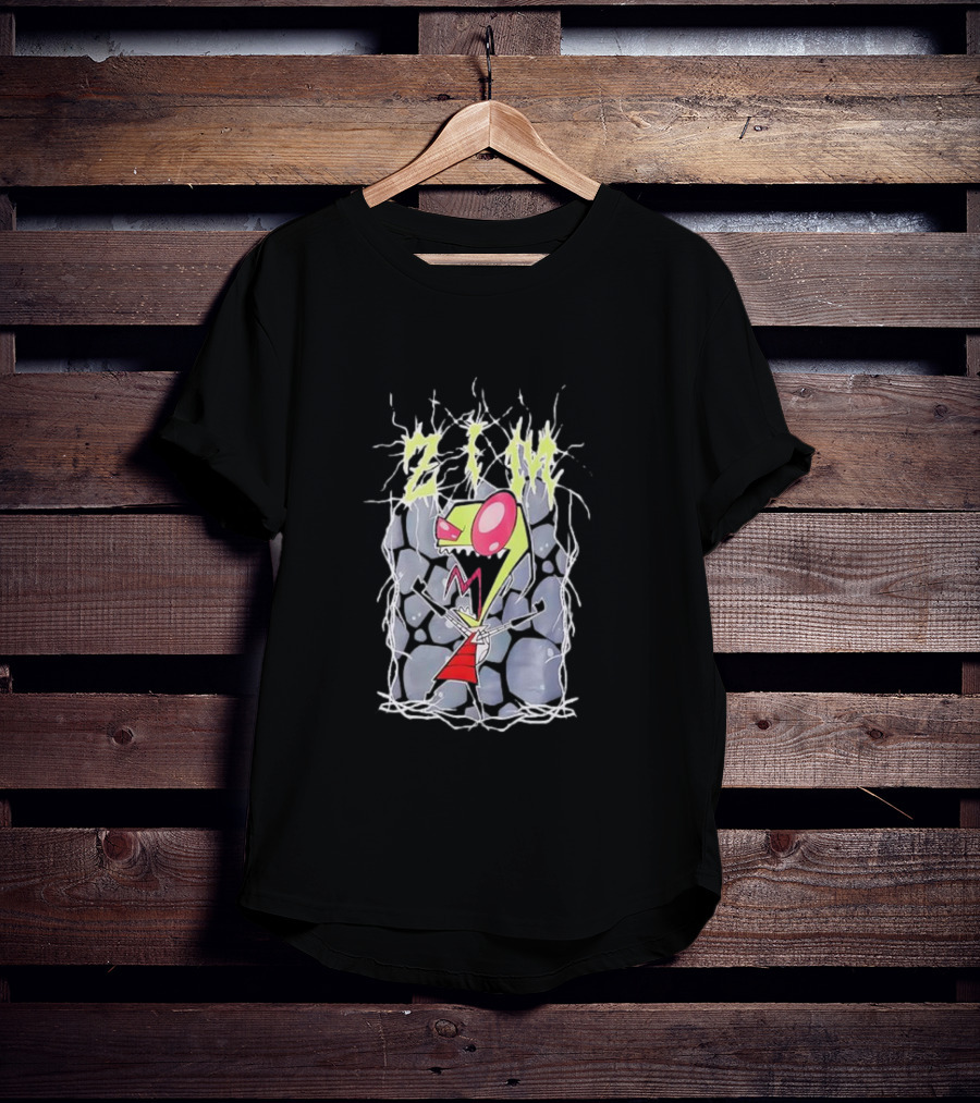 Invader Zim Rock Metal Spiky Zim Character Enthusiastic Expression T-Shirt