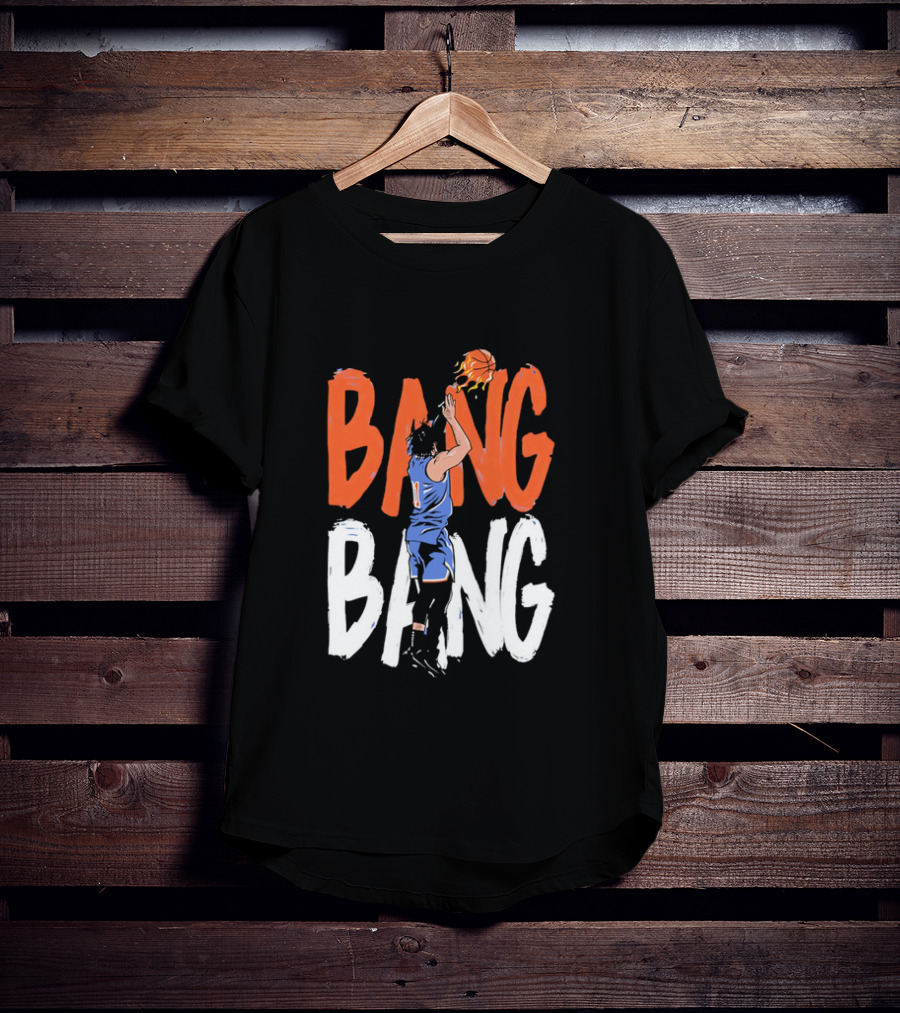 Jalen Brunson New York Knicks Bang Bang Basketball Player In Action T-Shirt