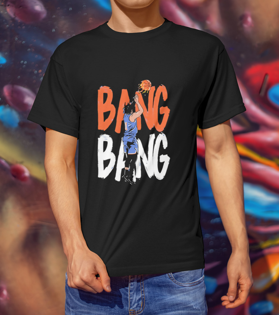 Jalen Brunson New York Knicks Bang Bang Basketball Player In Action T-Shirt