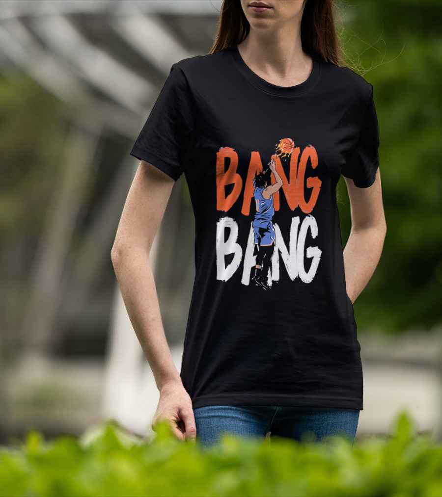 Jalen Brunson New York Knicks Bang Bang Basketball Player In Action T-Shirt