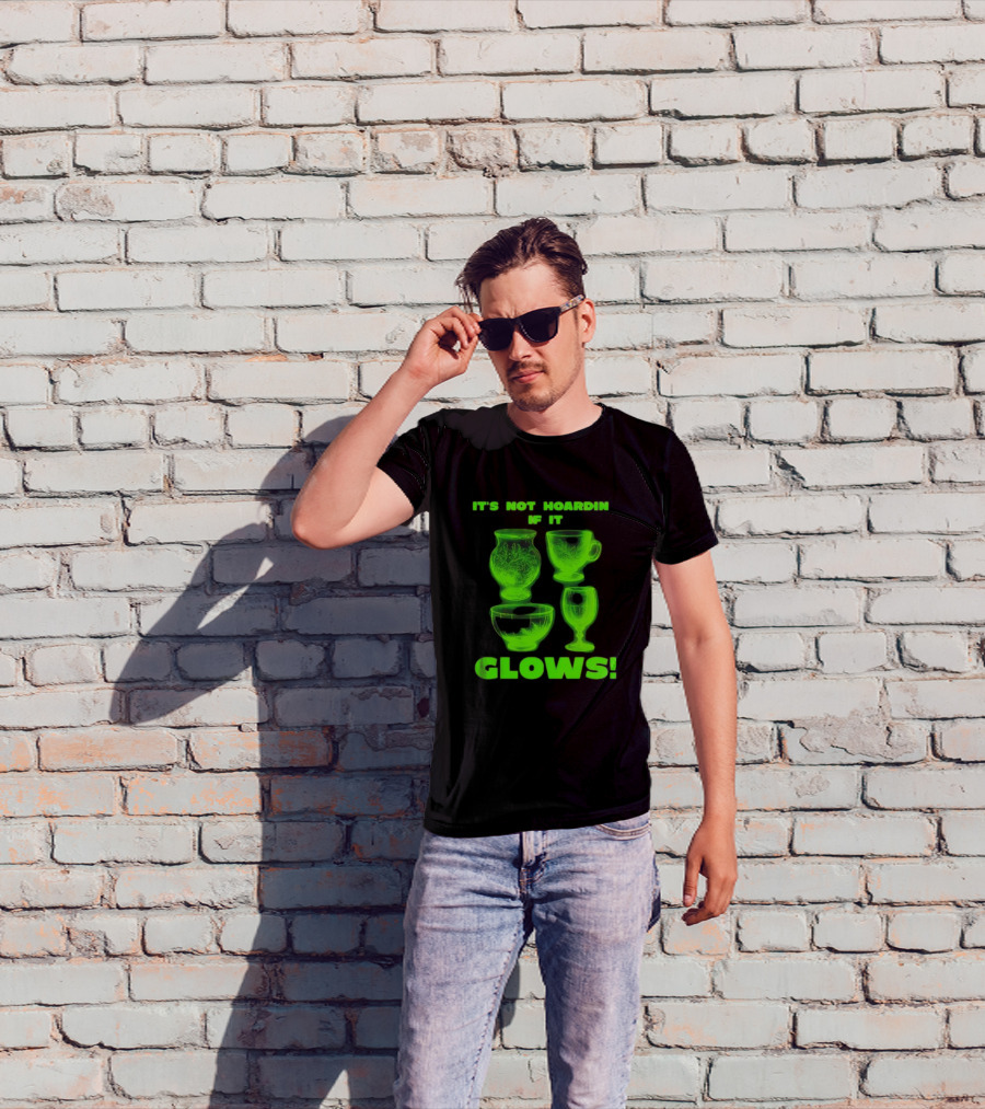 It’s Not Hoarding If It Glows Neon Glassware Collection T-Shirt