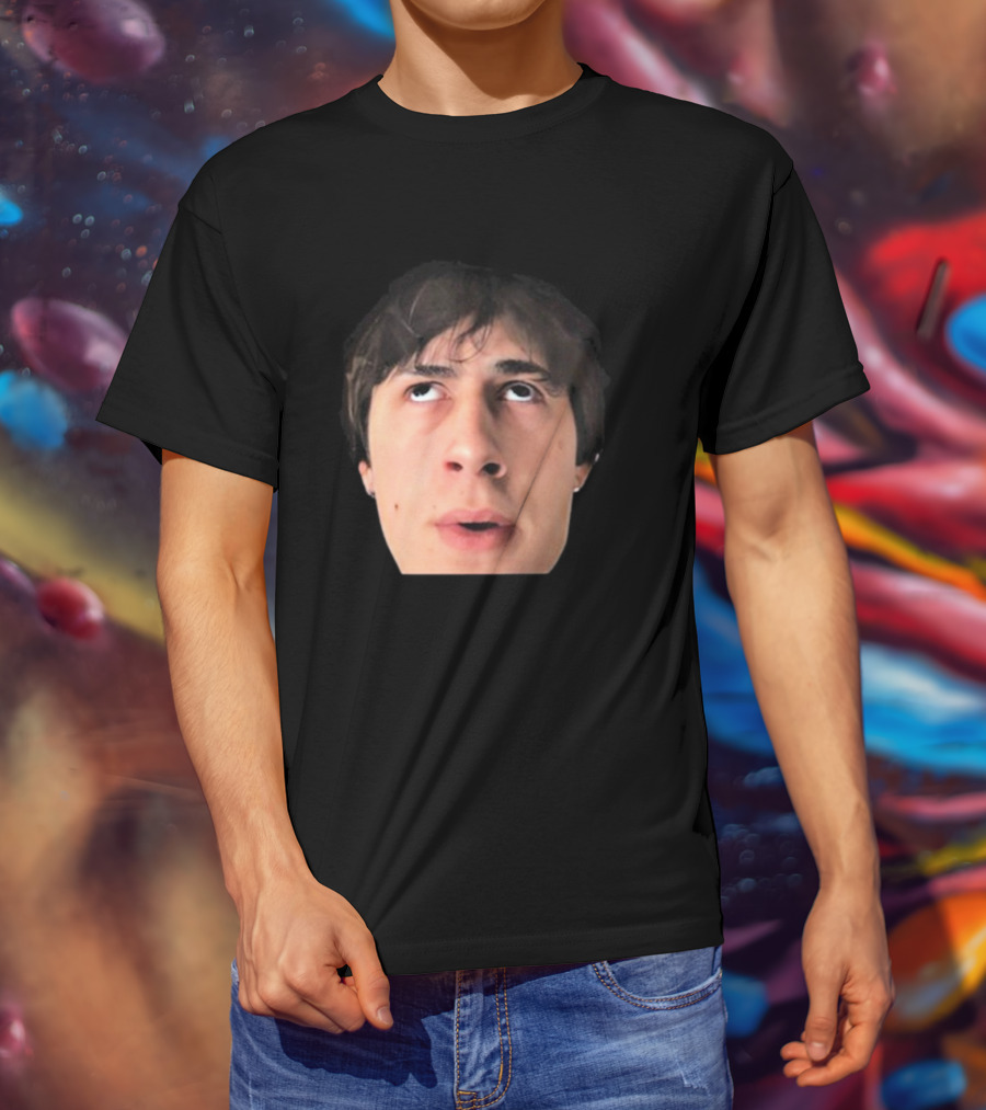 ``` James Clark Looking Up Expression Face ``` T-Shirt