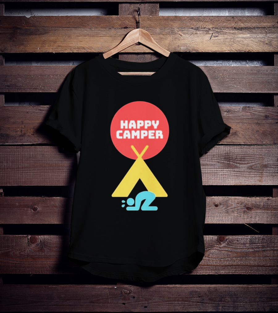 Jim Gaffigan Happy Camper Tent Emoji T-Shirt