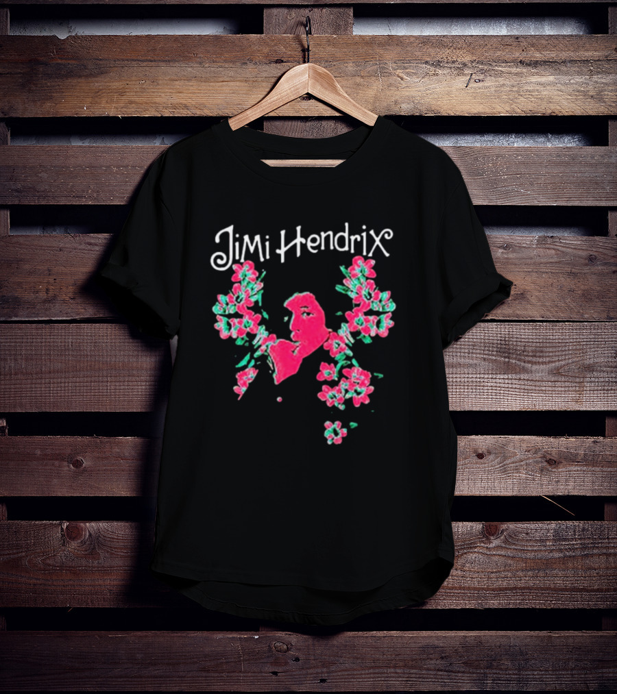 Jimi Hendrix Pink Floral I Am Experienced T-Shirt