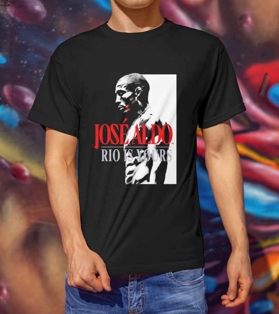 José Aldo Rio Is Yours Retro Black And White Profile T-Shirt