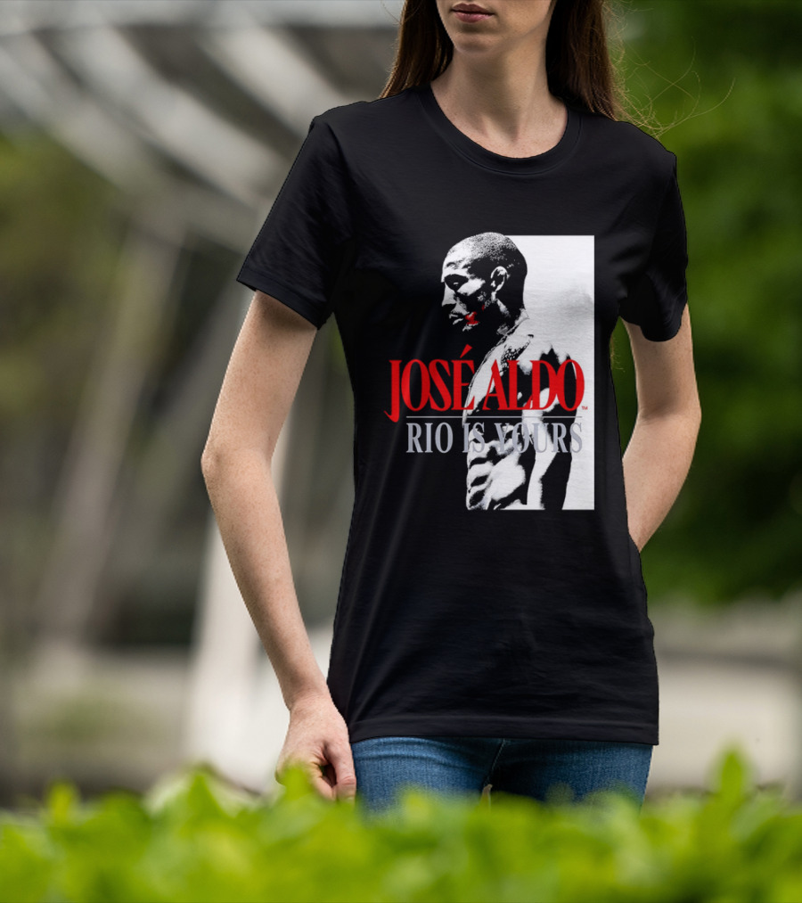 José Aldo Rio Is Yours Retro Black And White Profile T-Shirt