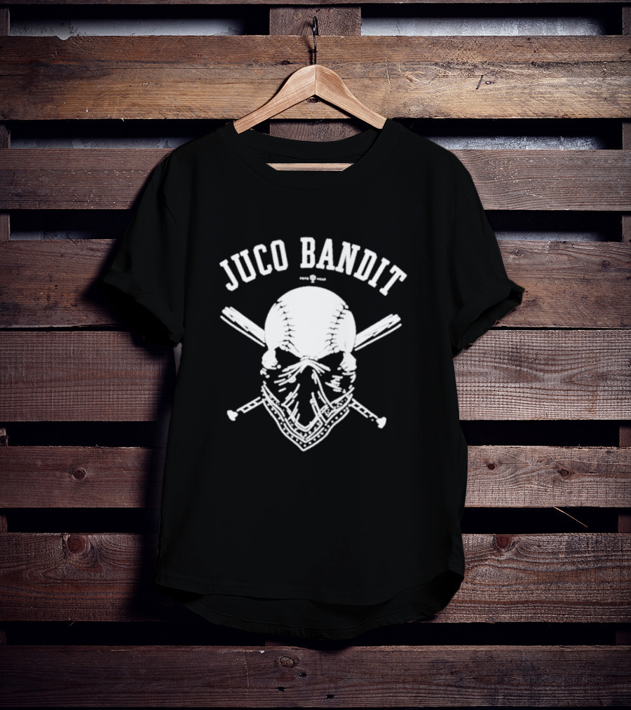 Juco Bandit Skull And Crossed Baseball Bats T-Shirt