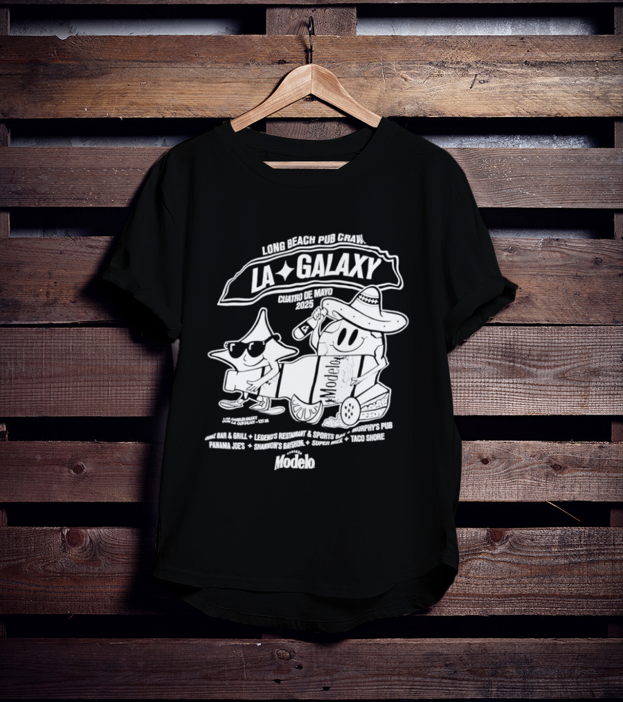 LA Galaxy Long Beach Pub Crawl Summer Vibe Festivities T-Shirt