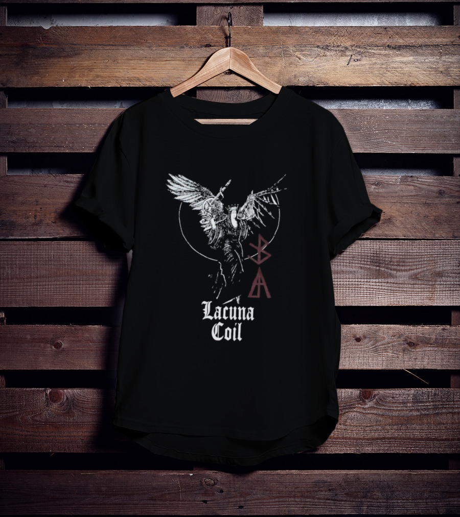 Lacuna Coil Layers Of Time Wings Symbol T-Shirt