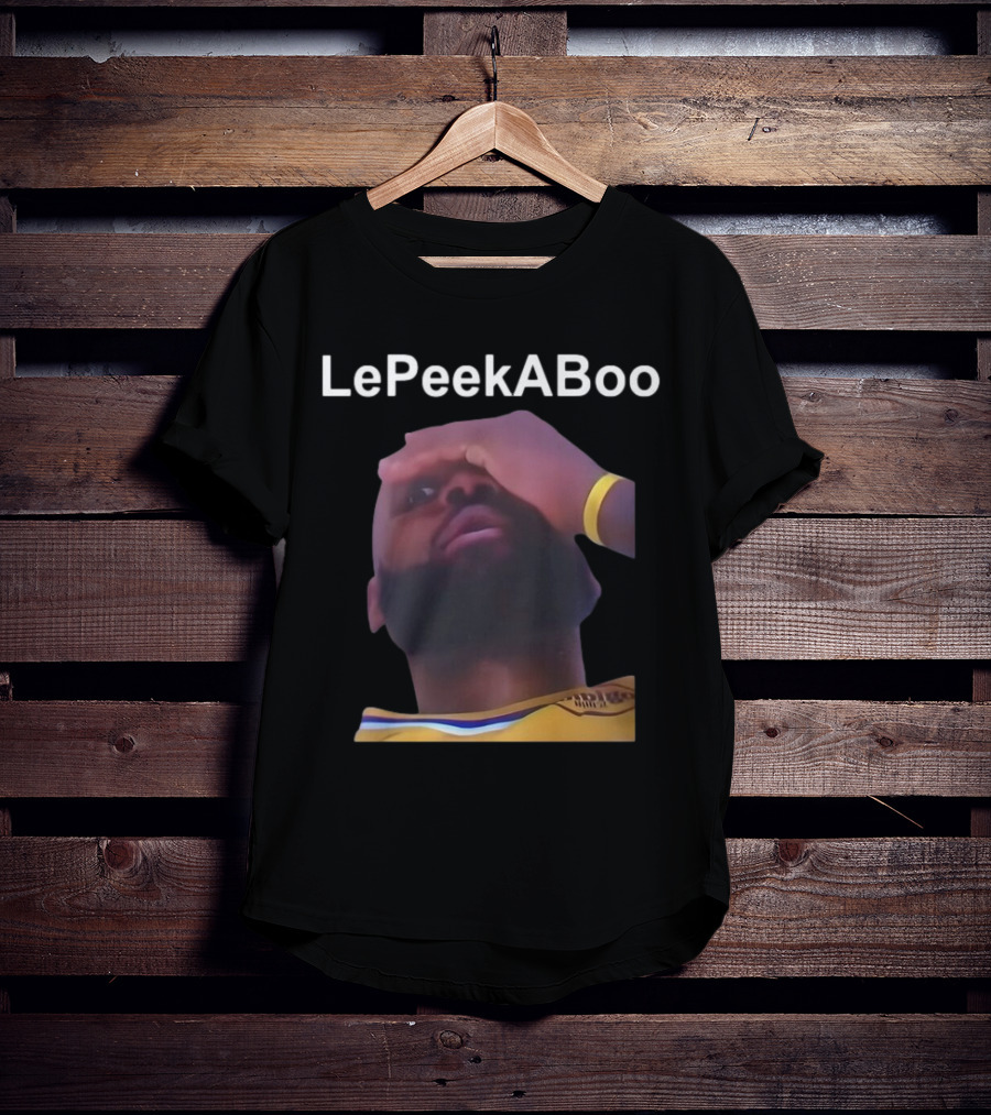 LeBron LePeekABoo Yellow Jersey Wristband T-Shirt