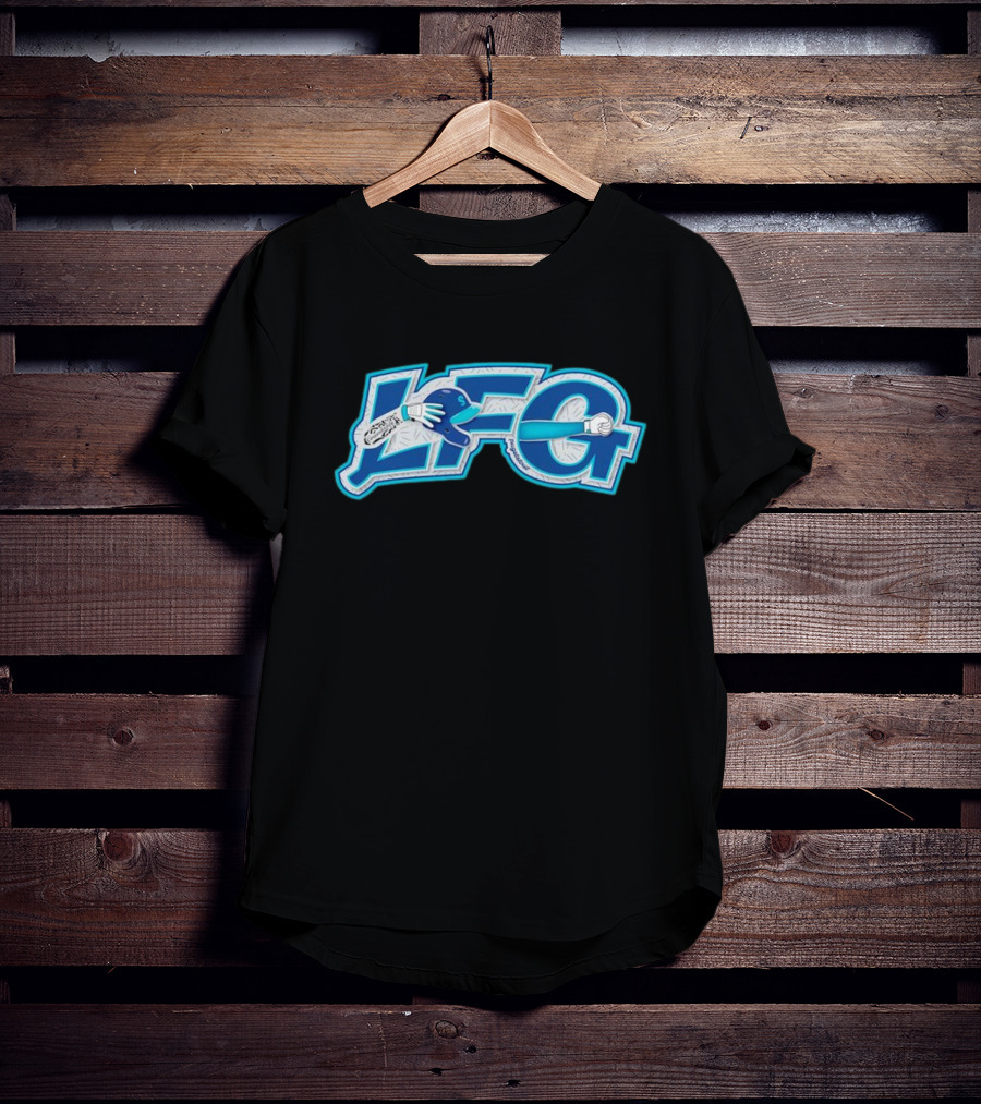 LFG Crawdaddy Seattle Mariners Baseball Helmet And Bat Graphic T-Shirt