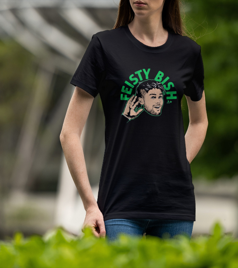 Feisty Bish Hand Gesture Illustration With Lian Bischel Artwork T-Shirt
