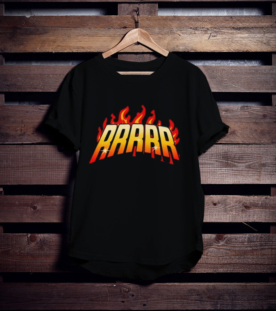 Rrr Fire Text Limited Slangteez Funny Tee T-Shirt