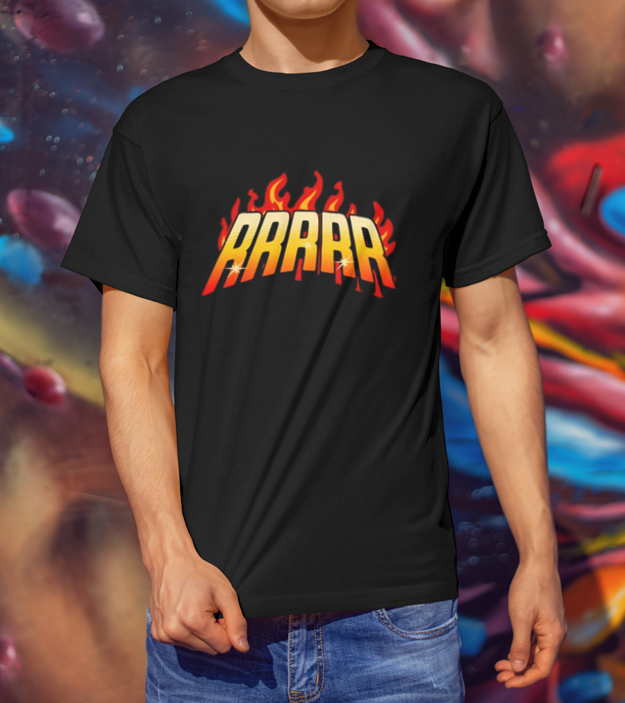 Rrr Fire Text Limited Slangteez Funny Tee T-Shirt