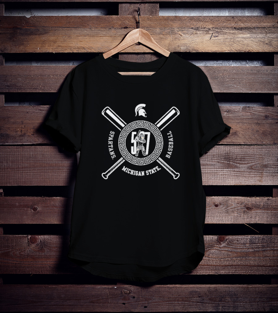 Michigan State Spartans Baseball 517 Day Mascot T-Shirt