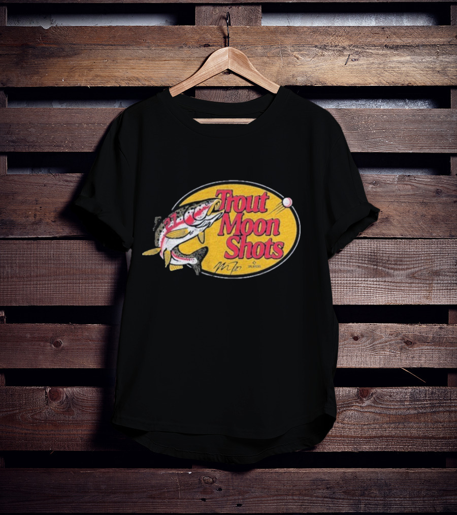 Trout Moon Shots Fish Baseball Los Angeles Angels Mike Trout T-Shirt