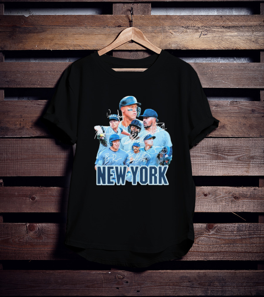 New York Yankees MLB Players Series Signatures Team Portrait T-Shirt