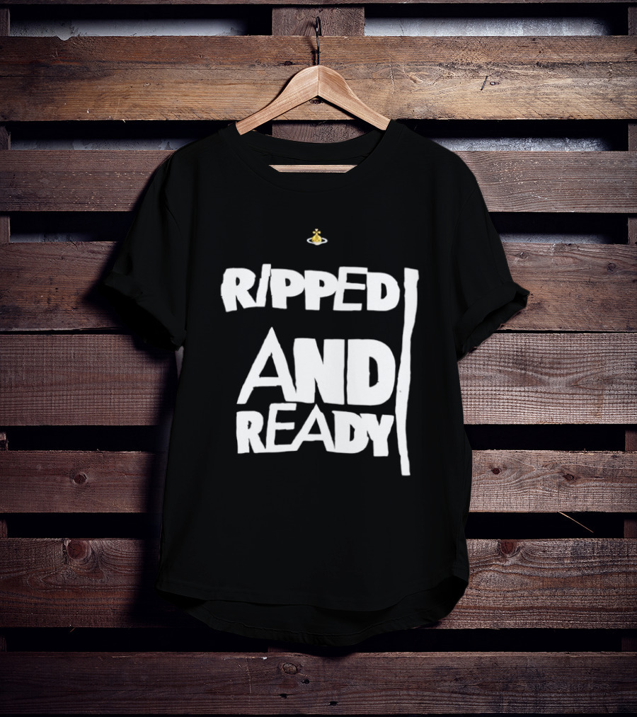 Ripped And Ready Chicken Dumbbell Fitness Motivation T-Shirt