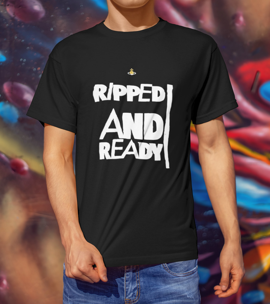 Ripped And Ready Chicken Dumbbell Fitness Motivation T-Shirt